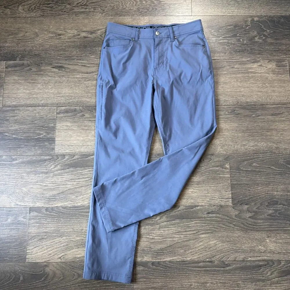 NWOT Gerry Mens 32x32 Blue Gray Stretch Hiking Pants Outdoor Utility Travel